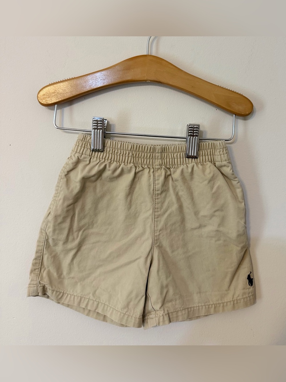 Ralph Lauren Baby | Khaki Pull On Elastic Waist Shorts with Pockets | 18 Months